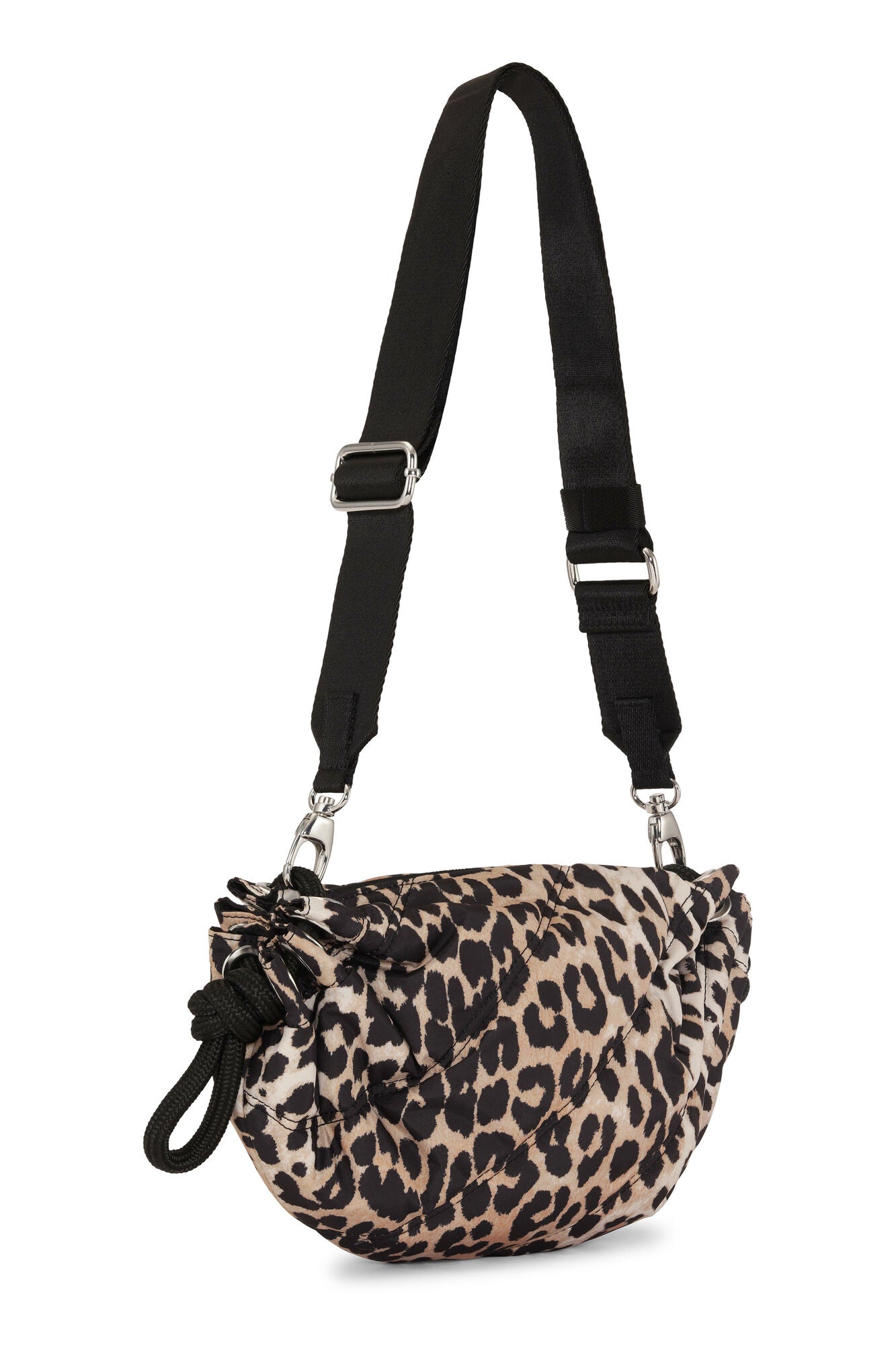 Ganni Quilted Small Duffle Bag Leopard Garmentory