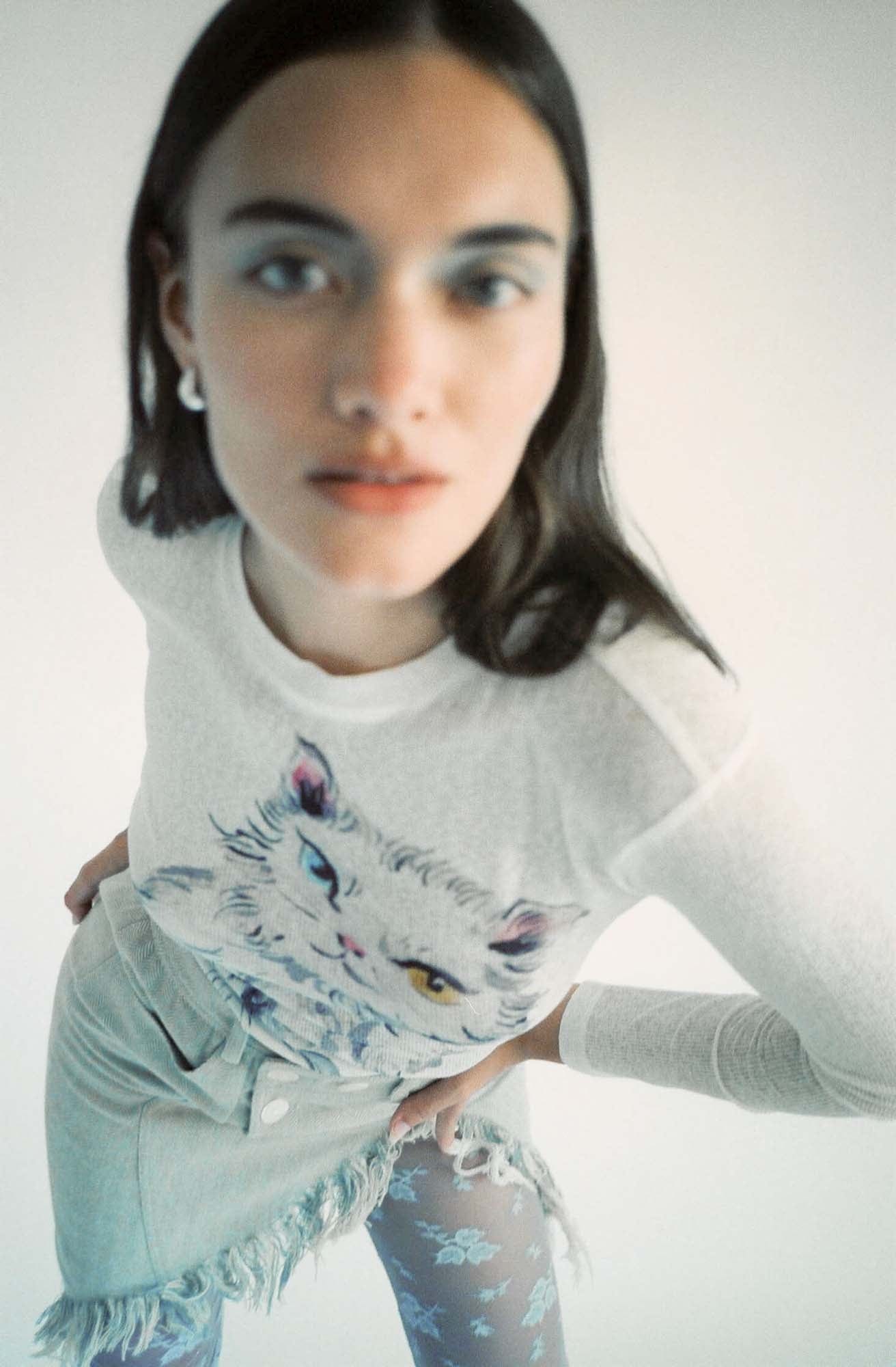 Yuhan Wang Cat Printed Top - White | Garmentory