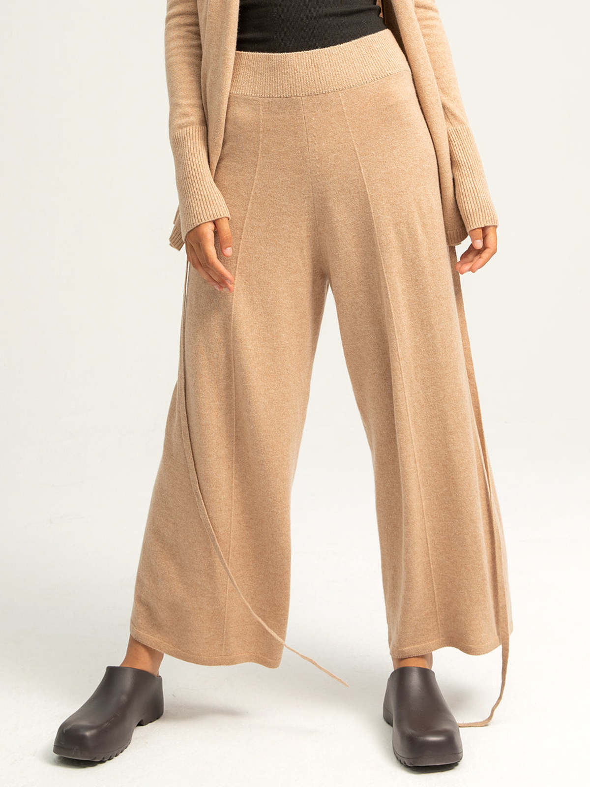 PURECASHMERE NYC Loose Fit Pants - Camel - Image 2 of 8