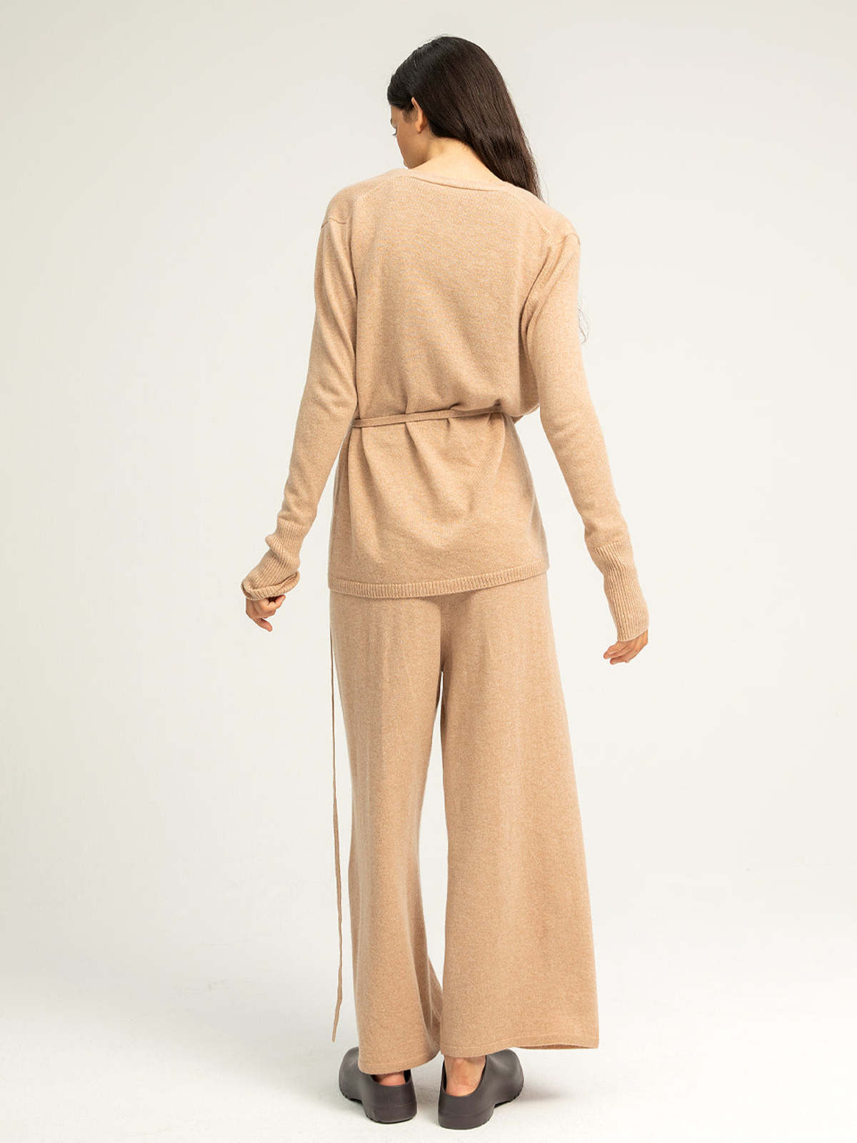 PURECASHMERE NYC Loose Fit Pants - Camel - Image 6 of 8