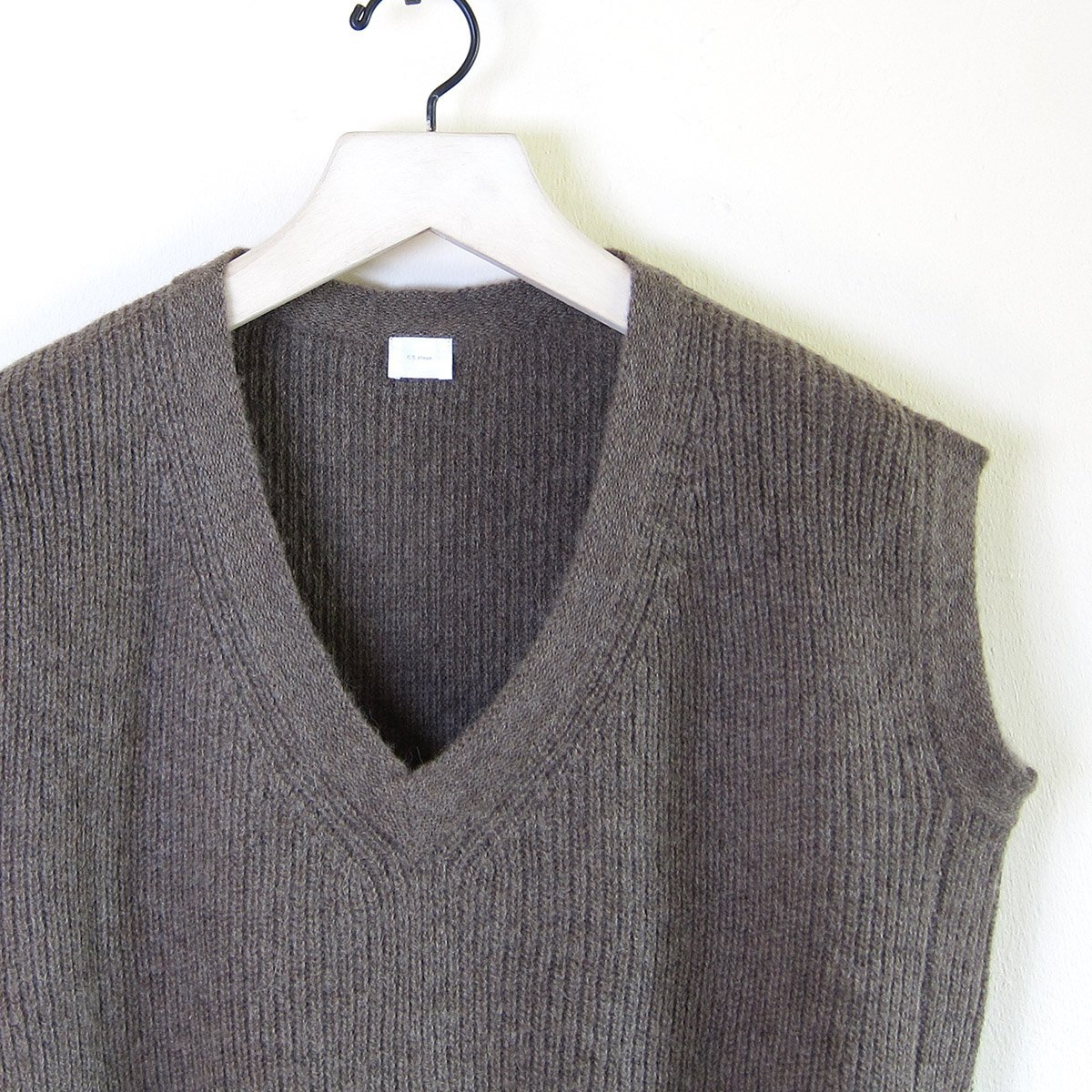 CT Plage Alpaca Vest Grey Brown Garmentory