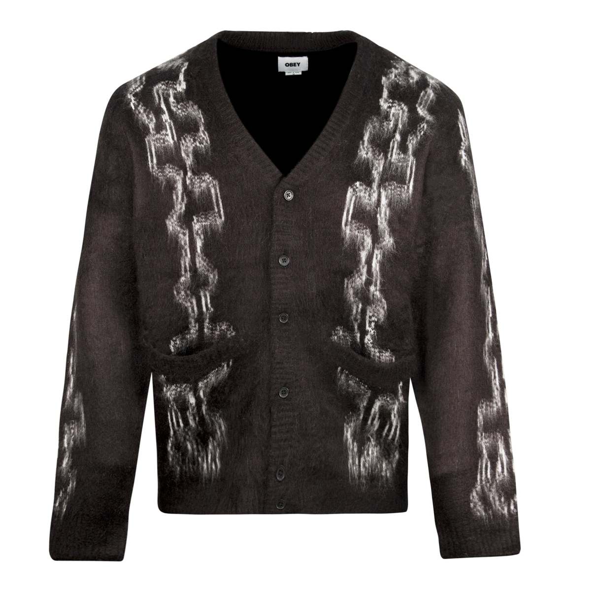 OBEY オベイ　22AW TEMPLE CARDIGAN カーディガン OBEY オベイ 22AW TEMPLE CARDIGAN アクリルニット 長袖