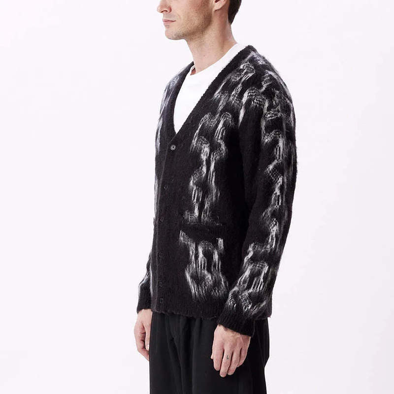 【中古】OBEY 22AW TEMPLE CARDIGAN Obey Temple Cardigan - Black | Garmentory