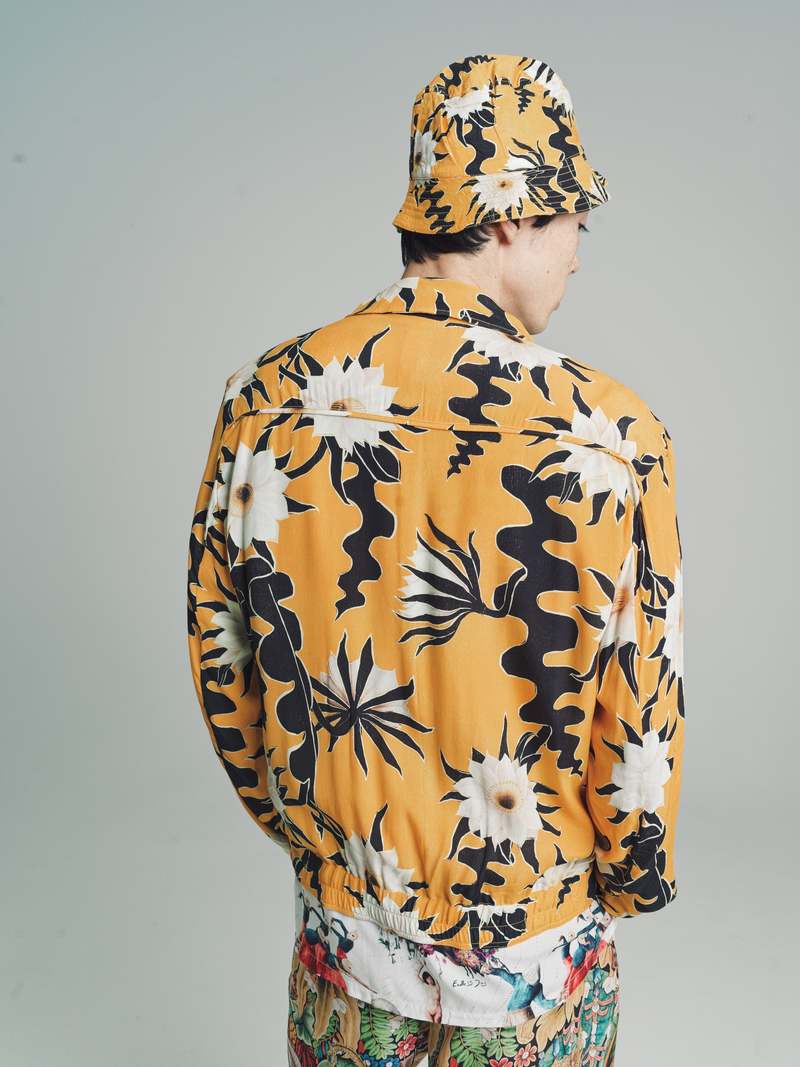 Endless Joy Epiphyllum Zip Blouson Jacket - Floral Print