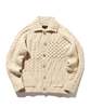 Beams Plus Alan Patchwork Cardigan - Off White - Thumbnail 1