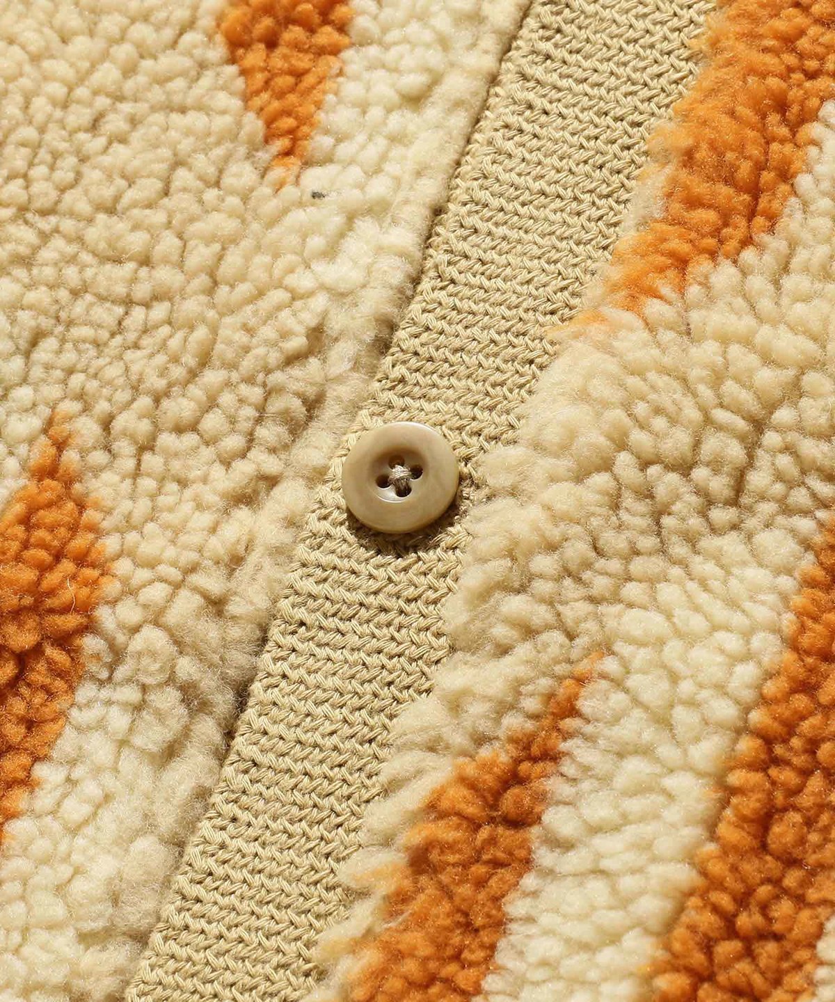 Beams Plus Boa Native Rag Pattern Cardigan - Beige | Garmentory