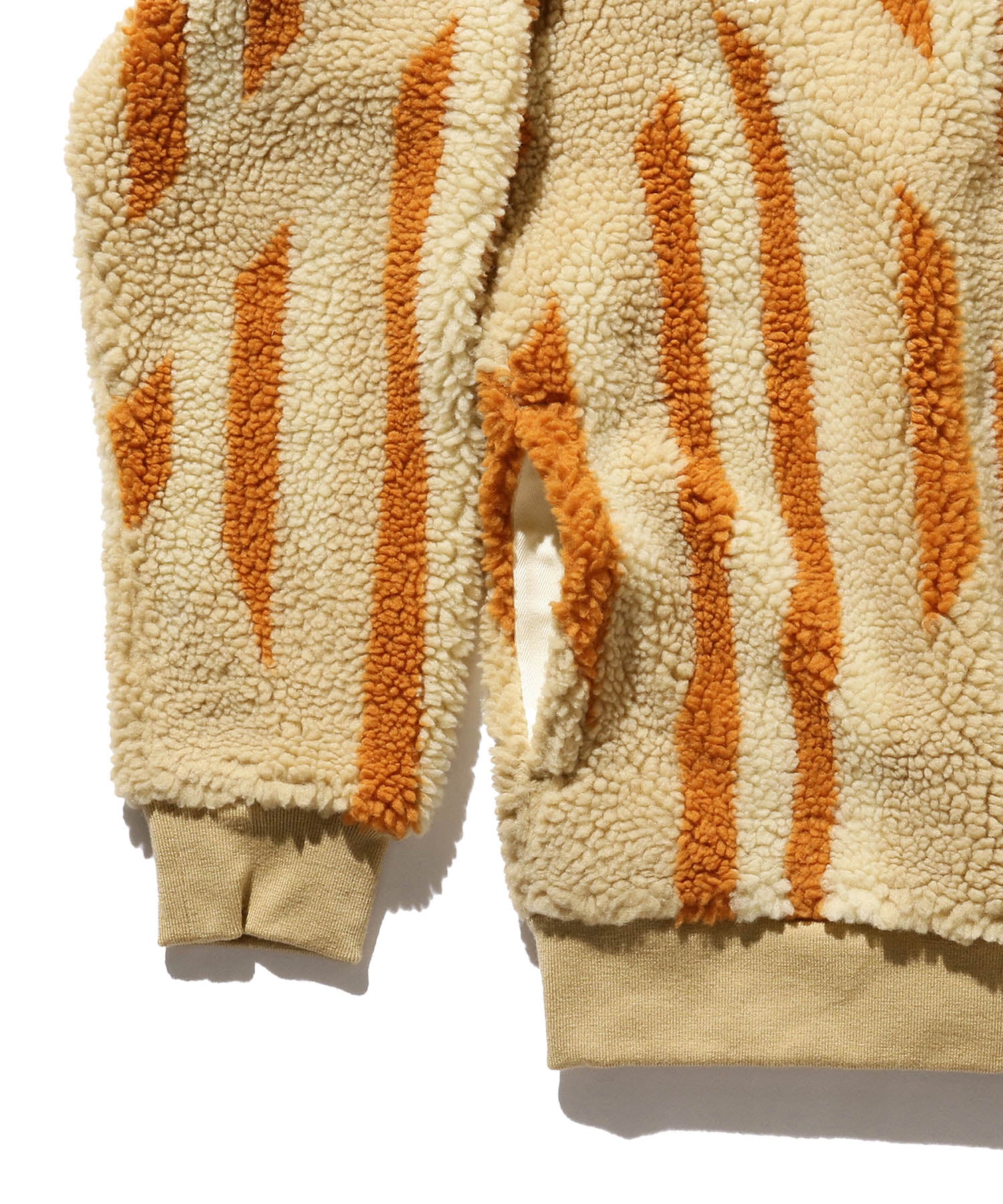 Beams Plus Crew Boa Native Rag Pattern Sweater - Beige | Garmentory
