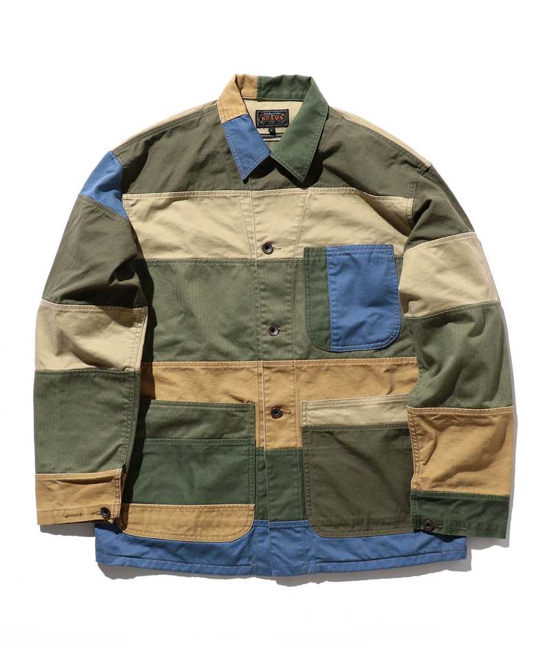 Beams Plus MIL Chore Jacket Patchwork - MULTI | Garmentory