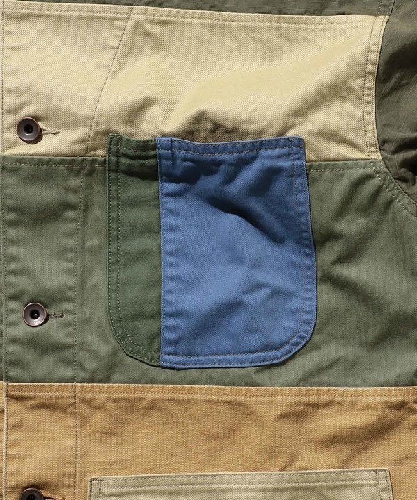 Beams Plus MIL Chore Jacket Patchwork - MULTI | Garmentory