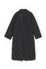 Ganni Ripstop Quilt Coat - Black - Thumbnail 5