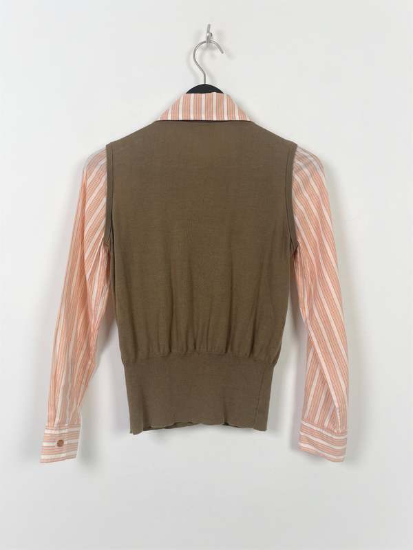 Vivienne Westwood Red Label Sweatervest Shirt Combo with Bow