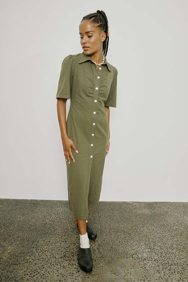 Muse the Label Mari Dress - Khaki