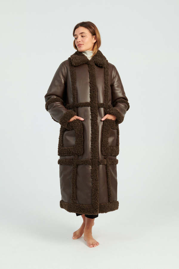 ★STAND STUDIO★ Patrice Coat Dark Brown Black 6110090108749 Patrice Coat by Stand Studio | Rent the Runway