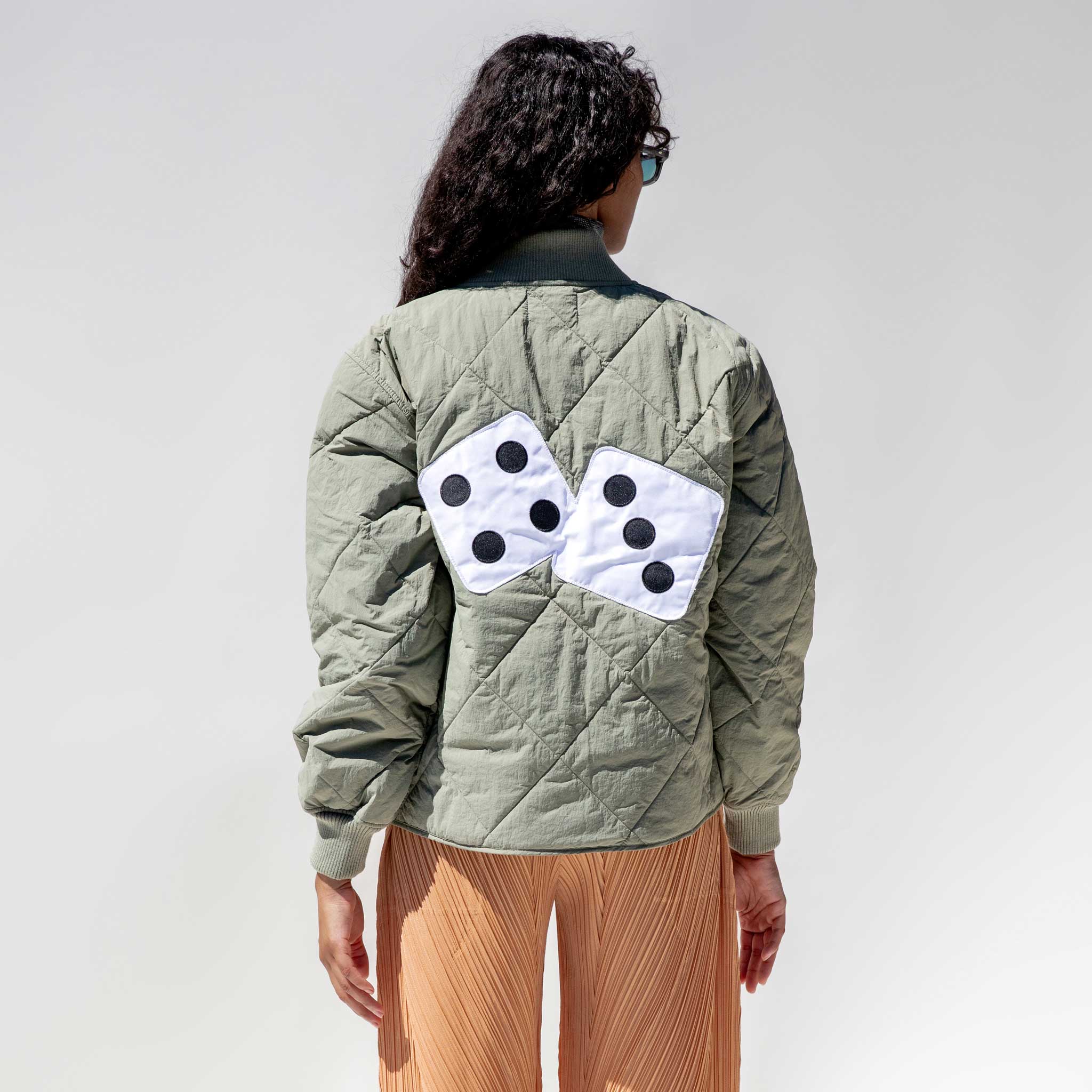 Stussy Dice Quilted Liner Jacket Olive Garmentory