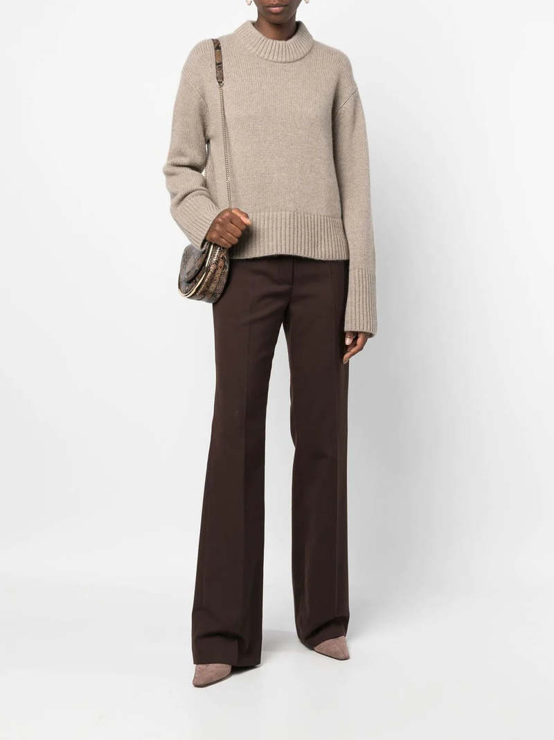 Lisa Yang Sony Crew-neck Cashmere Jumper - Mole | Garmentory