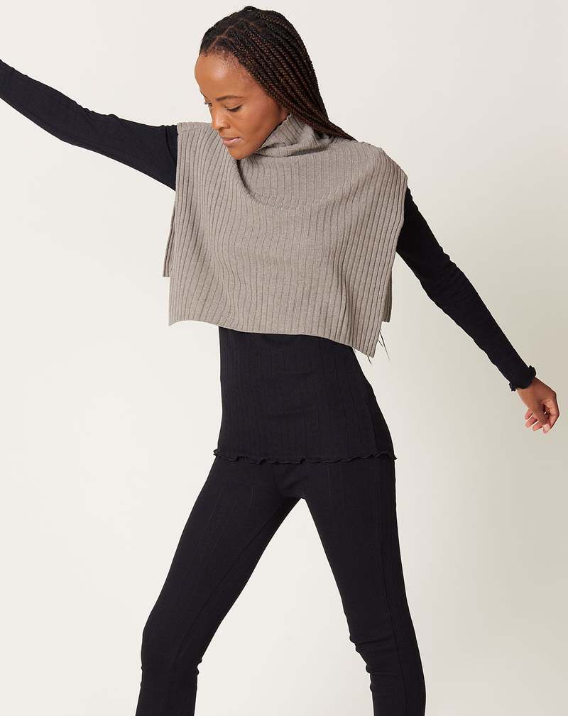 Evam Eva Wool Rib Snood - Mocha | Garmentory