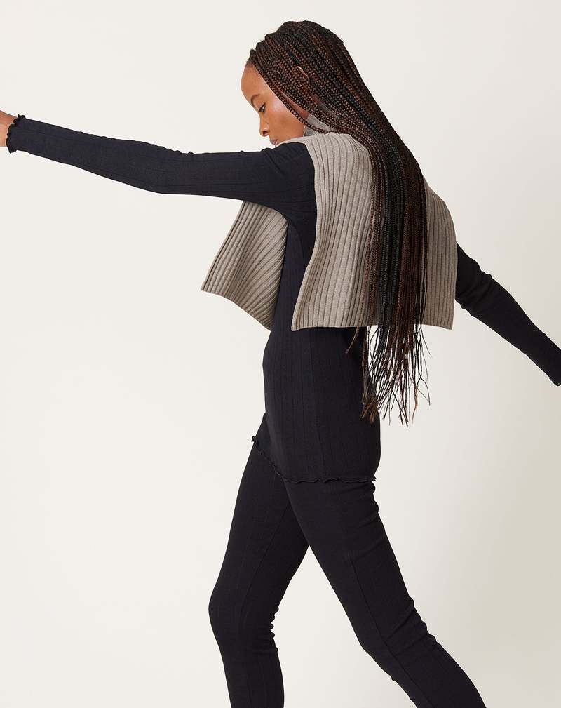 Evam Eva Wool Rib Snood - Mocha | Garmentory