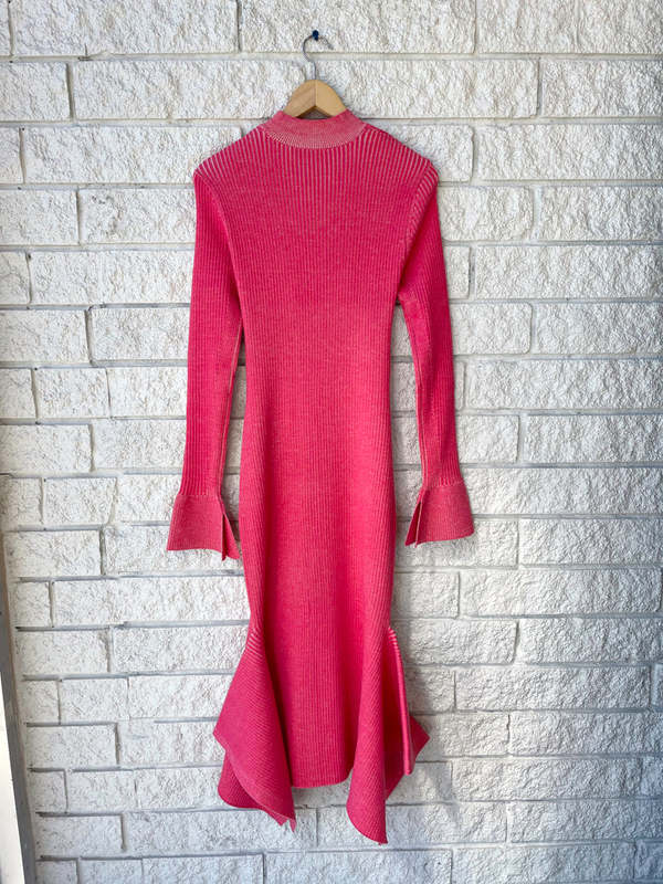 fitted lace wedding dress Raspberry Republic Organic Long Sleeve Dress- Tomato Enchanted Forest 3-5Y (104/110) main image 0
