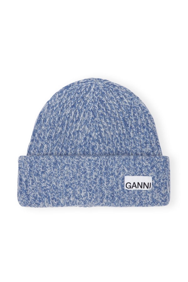 Ganni Structured Rib Beanie - Nautical Blue