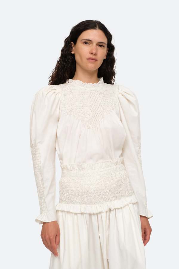 Sea NY Casey LS Top - Cream | Garmentory