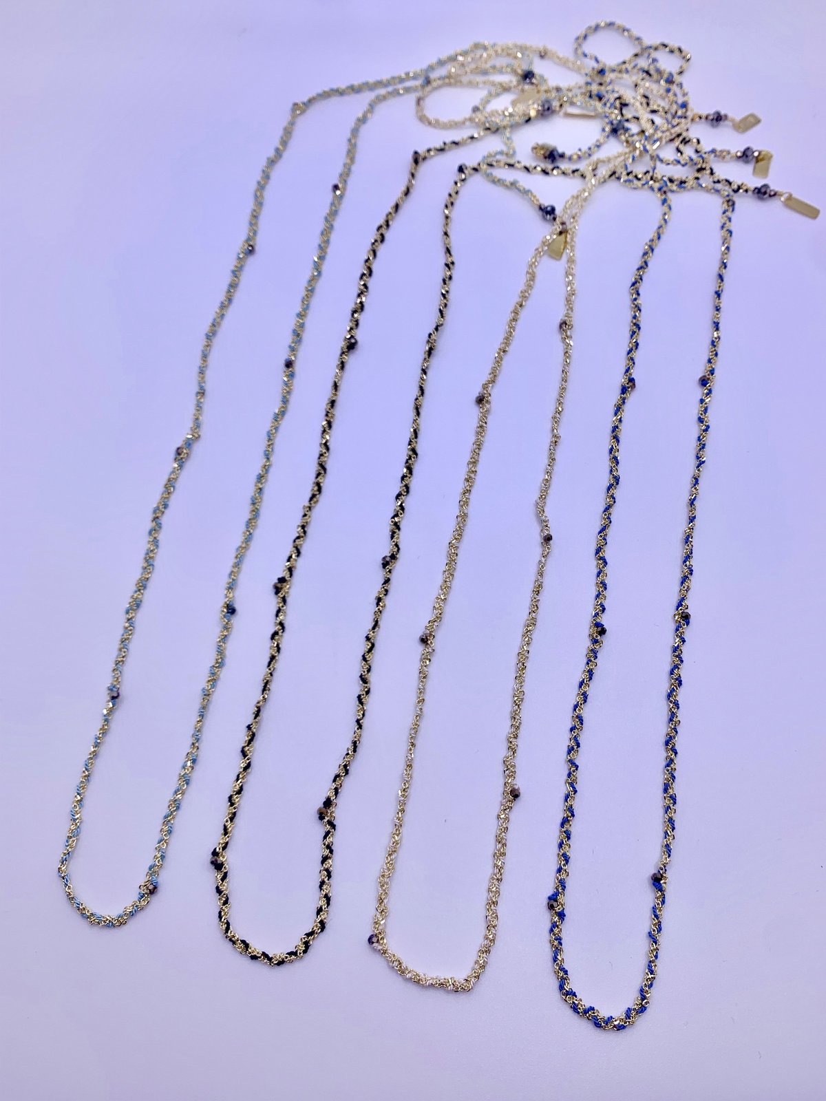 Marie Laure Chamorel Necklace 182 - Pink Gold Green