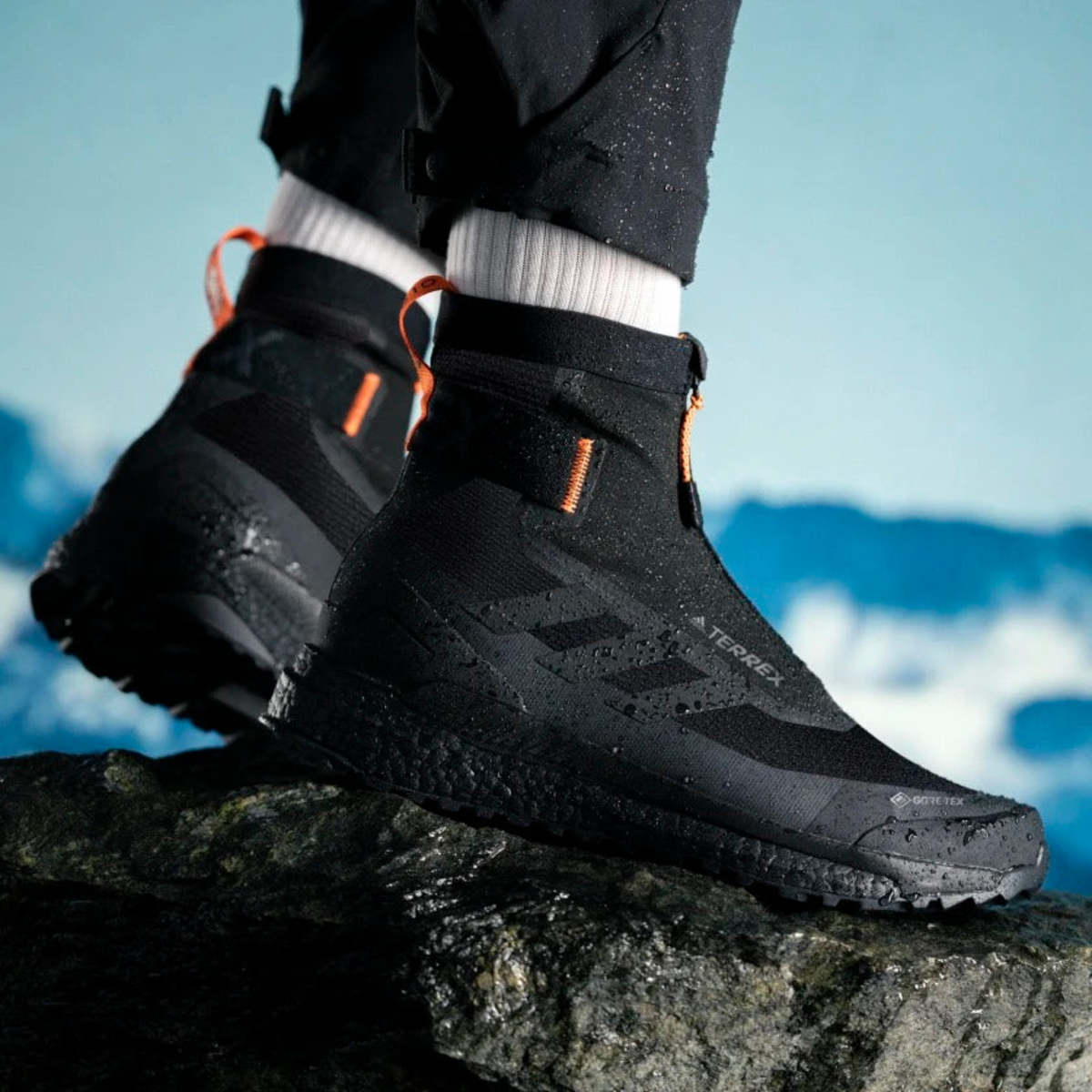 Adidas Terrex Free Hiker COLD RDY Hiking Boots - Core Black / Core Black / Orange - Image 4 of 19