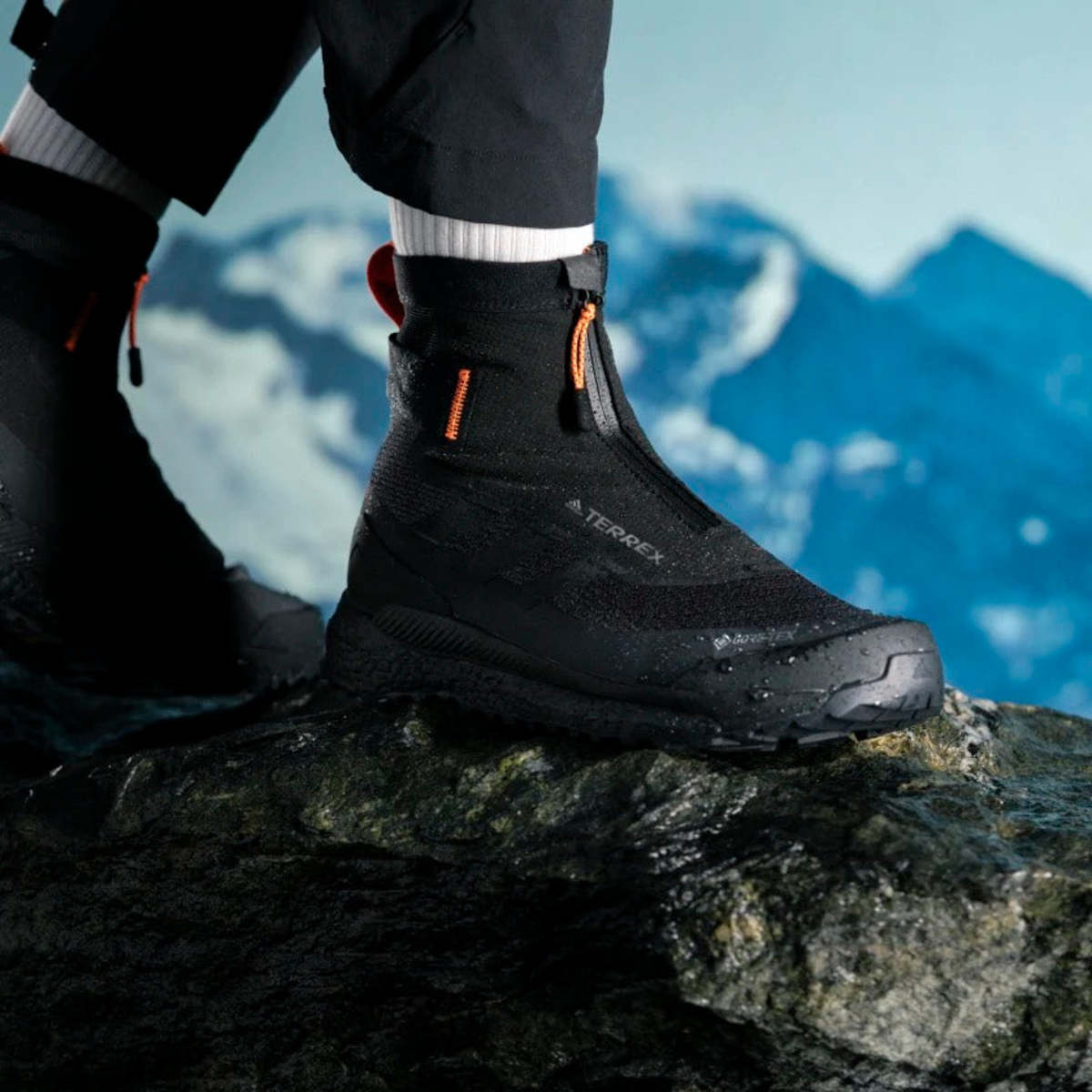 Adidas Terrex Free Hiker COLD RDY Hiking Boots - Core Black / Core Black / Orange - Image 2 of 19