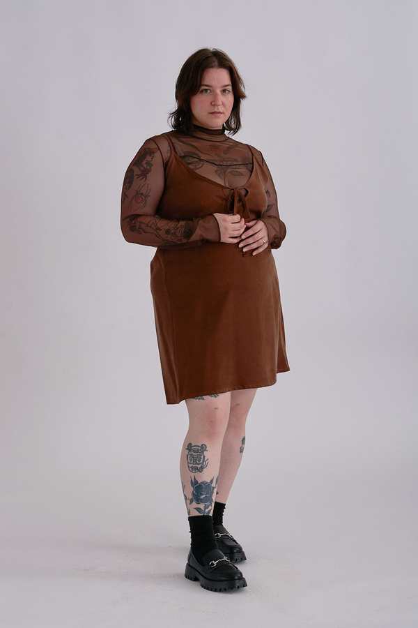 sachin and babi light blue dress Eliza Faulkner Victoria Dress - Chocolate Brown