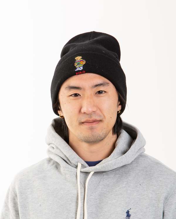 Polo Bear Rib-Knit Beanie Garmentory