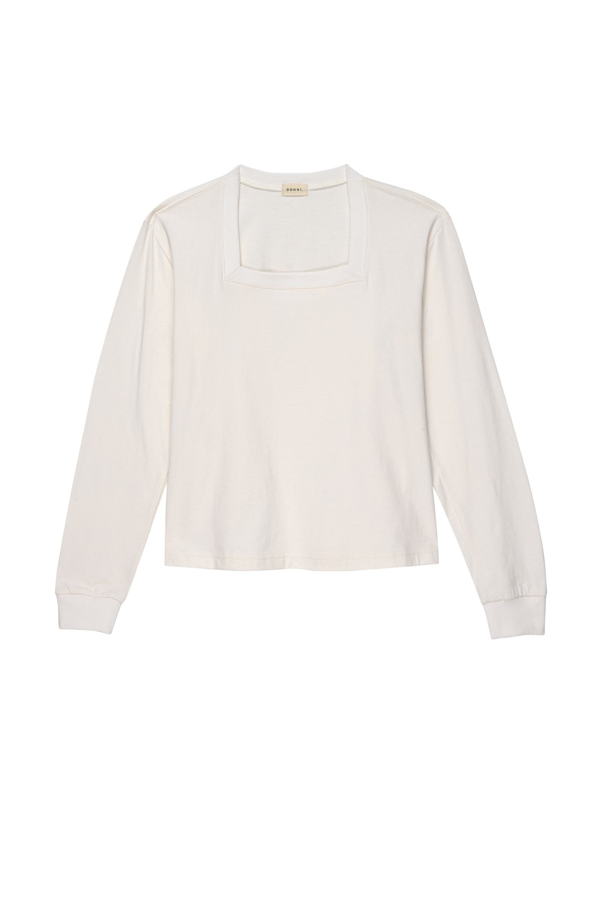Donni Thermal Crewneck Long Sleeve Top - Creme
