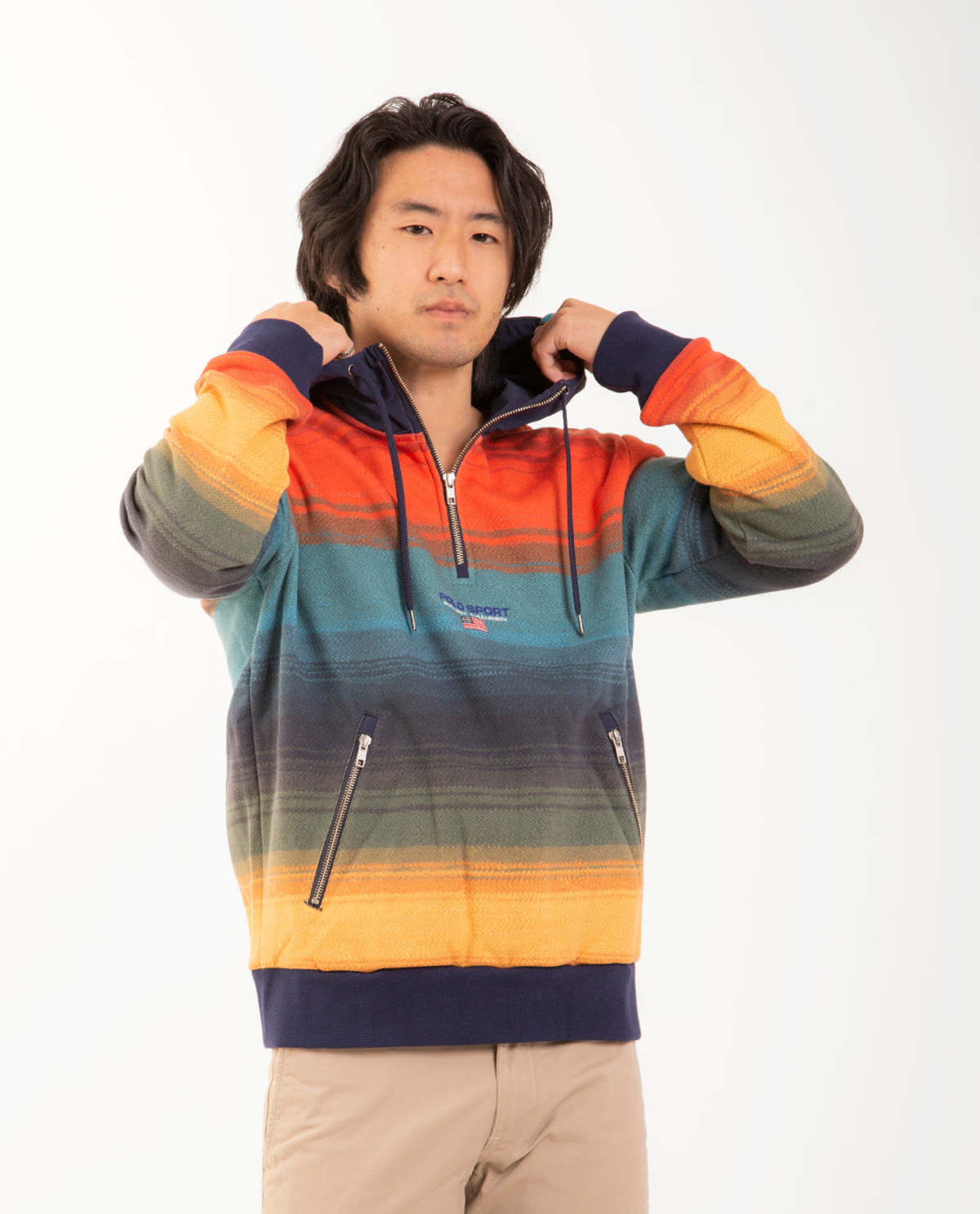 Polo Ralph Lauren Polo Sport Fleece Hoodie - Ombre Stripe/Multi 