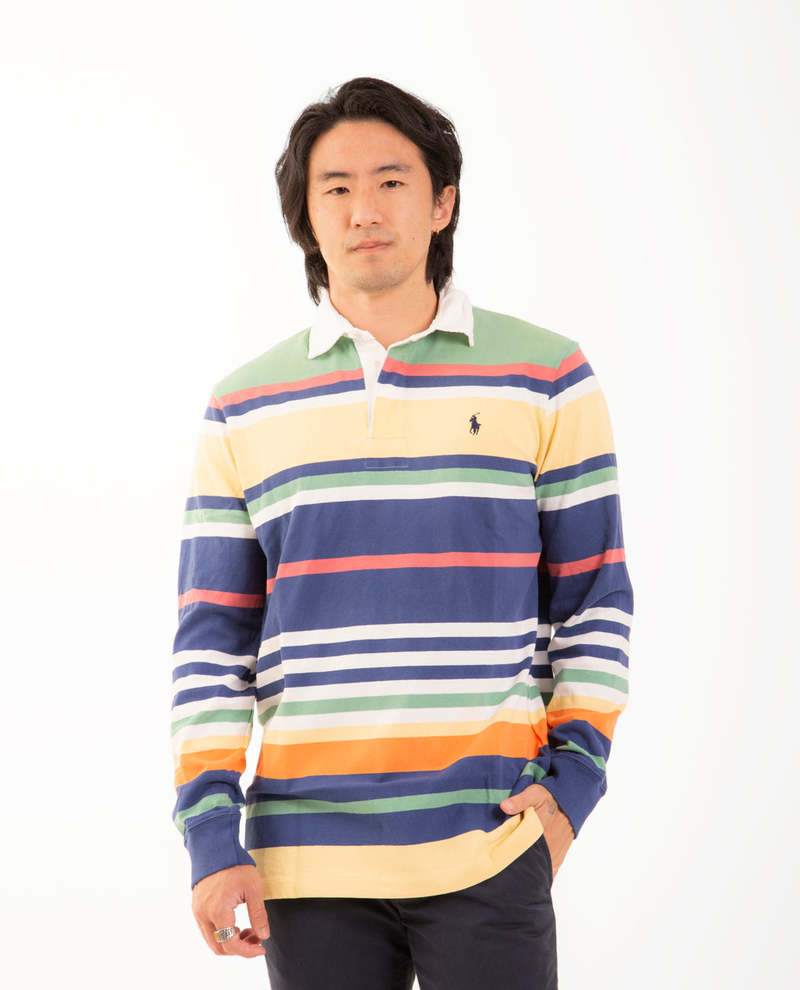 Polo Ralph Lauren Longsleeve Jersey Rugby Polo - Blue Multi