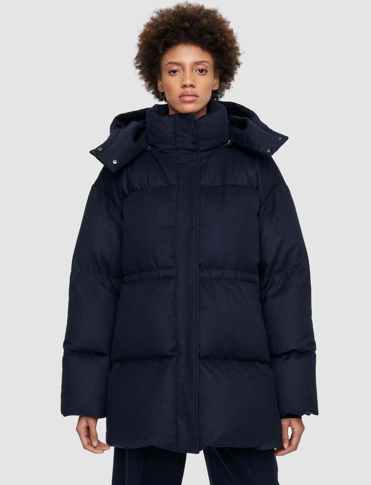 Joseph Dorset Flannel Down Coat - Navy | Garmentory