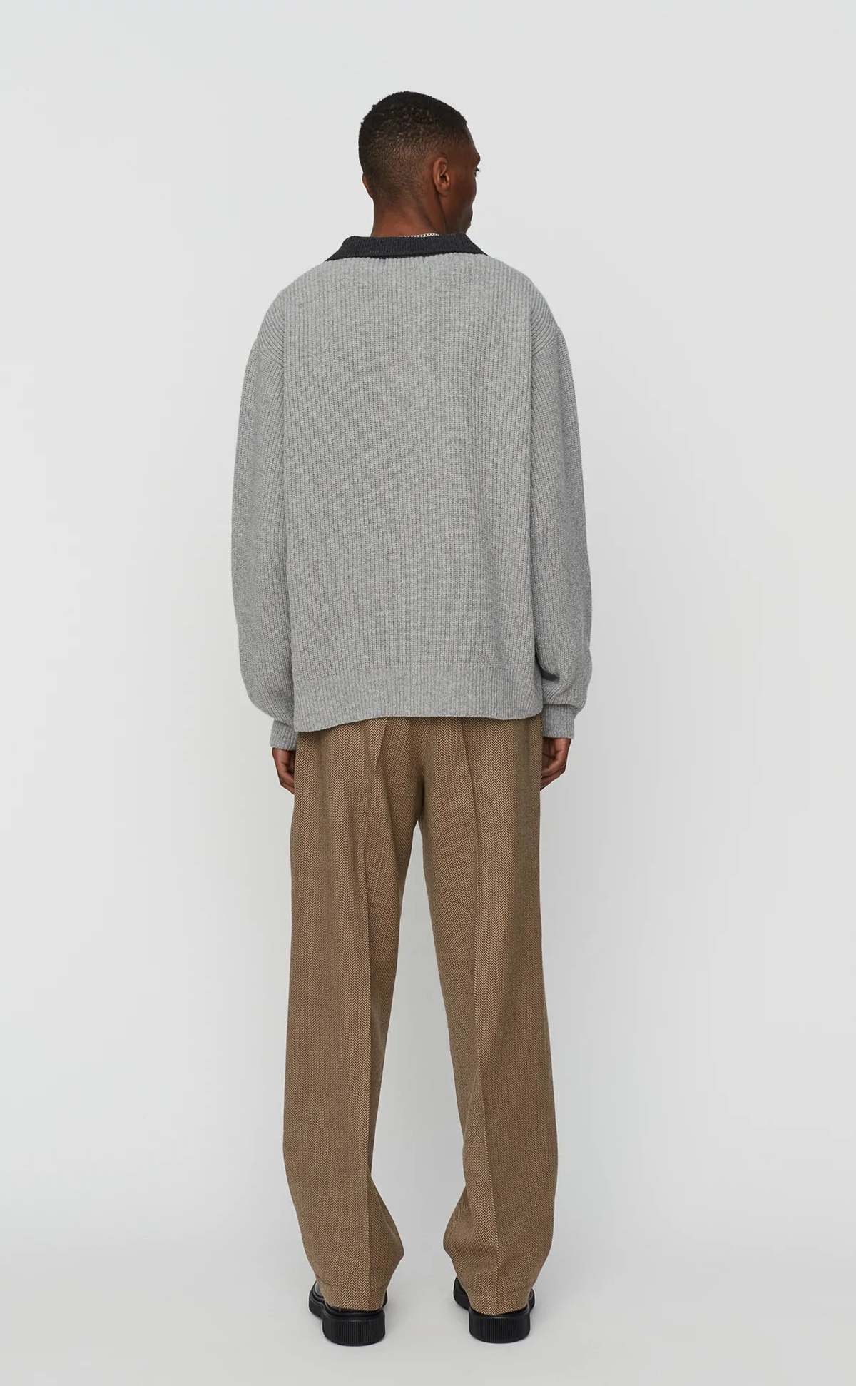 mfpen Open Collar Sweater - Grey - Image 5 of 5