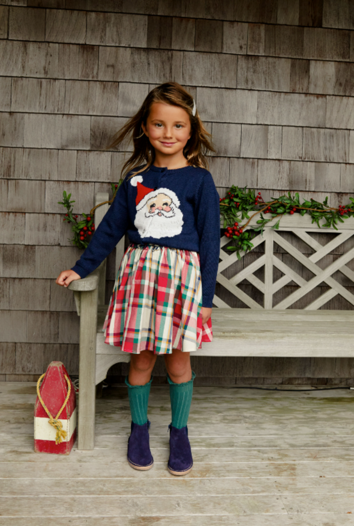 Kids Pink Chicken Holiday Sweater - Santa - Image 4 of 4