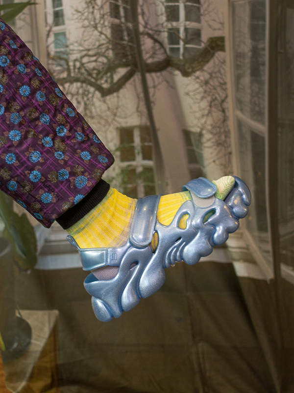 Collina Strada x Melissa Puff Sandal - Glitter Blue | Garmentory