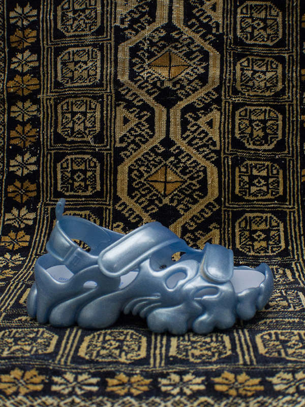 Collina Strada x Melissa Puff Sandal - Glitter Blue | Garmentory