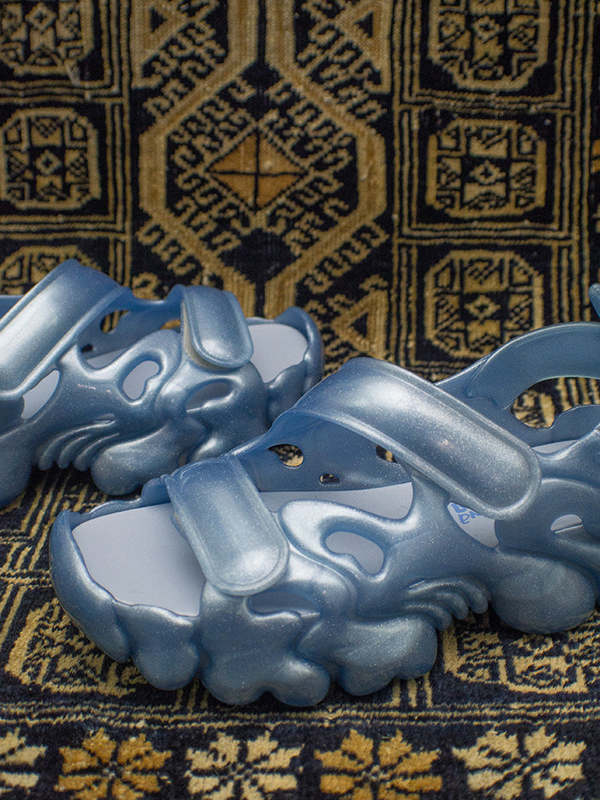 Collina Strada x Melissa Puff Sandal - Glitter Blue | Garmentory