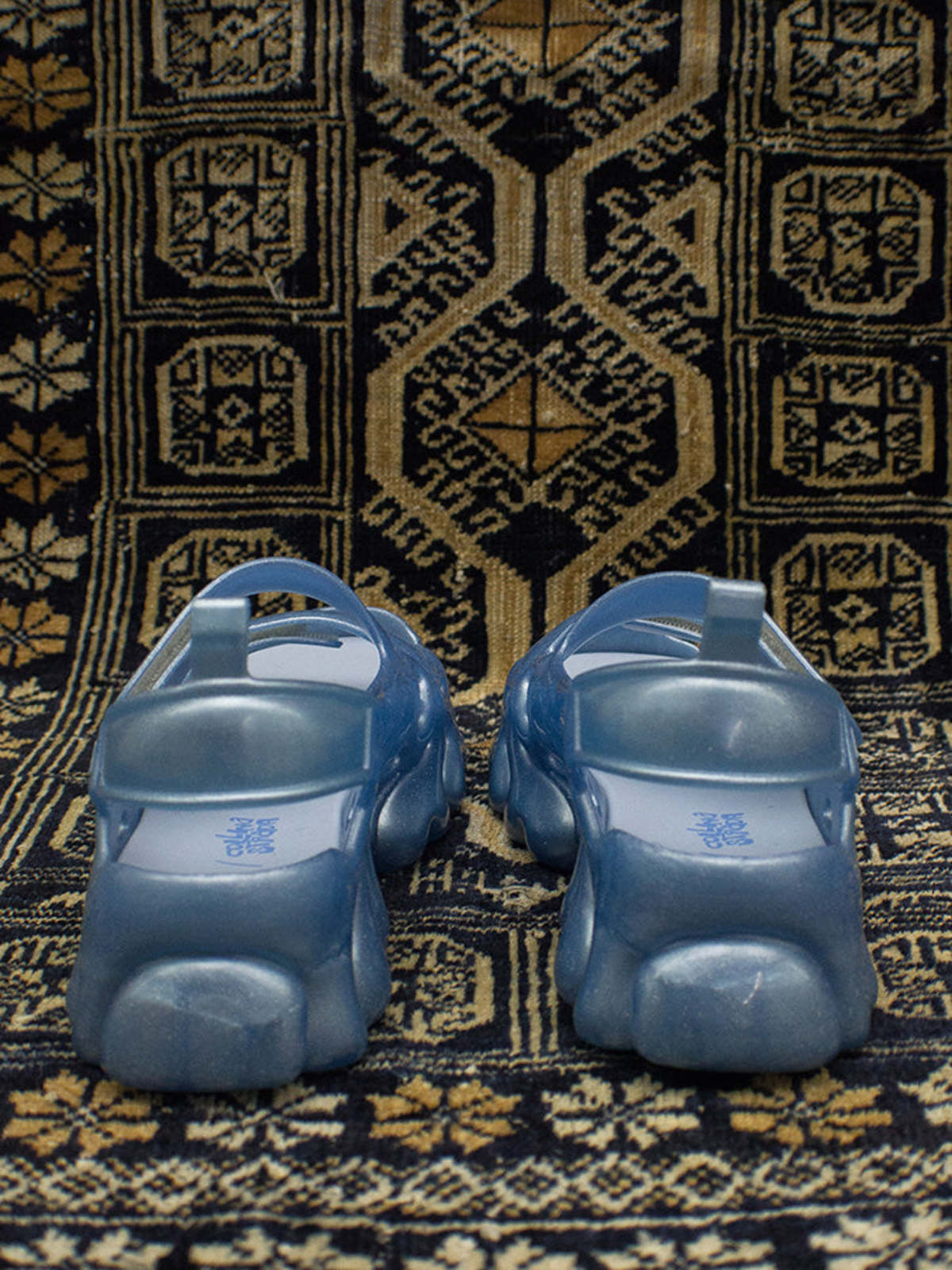 Collina Strada x Melissa Puff Sandal - Glitter Blue | Garmentory