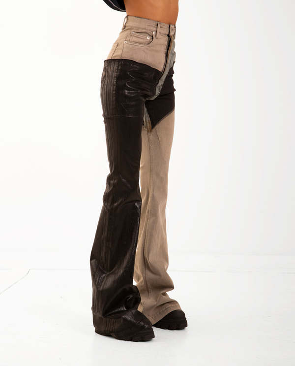 bolan似 black boots cut flare denim opium bolan似 black boots cut flare denim opium - メルカリ
