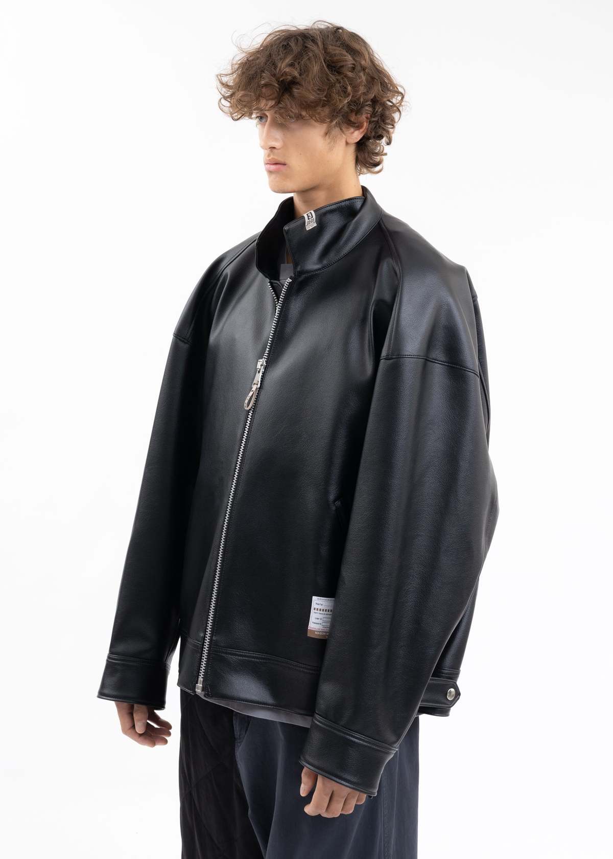 Shoulder Jacket Pvc Mihara Yasuhiro Twisted Shoulder PVC Jacket - Black | Garmentory