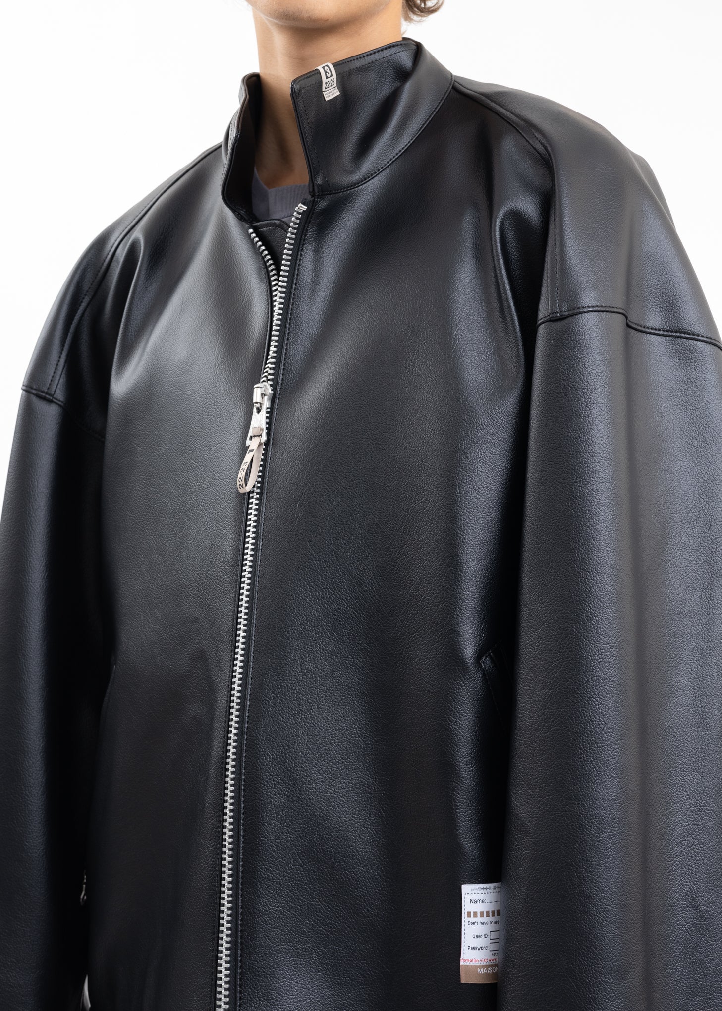 Shoulder Jacket Pvc Mihara Yasuhiro Twisted Shoulder PVC Jacket - Black | Garmentory