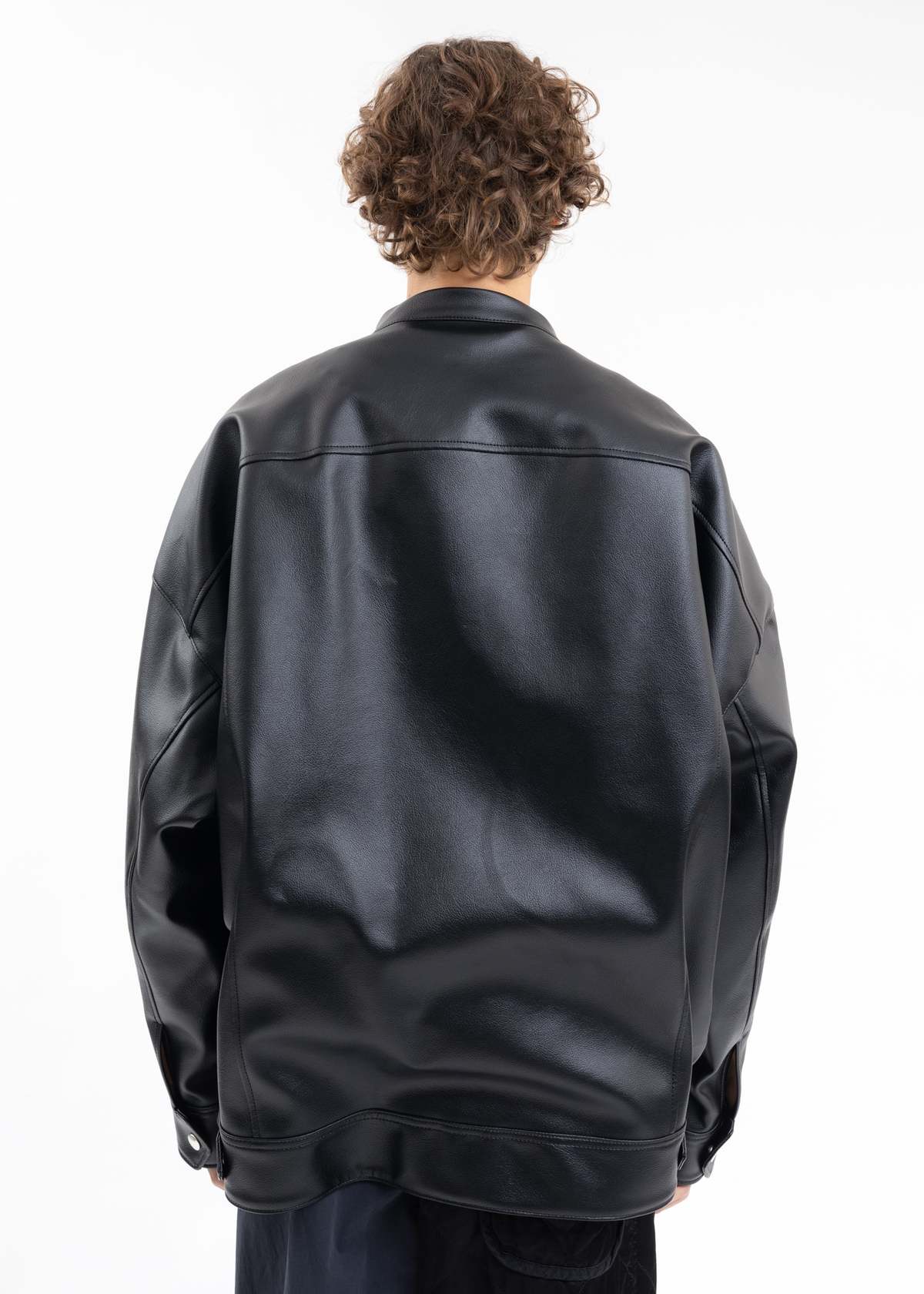 Shoulder Jacket Pvc Mihara Yasuhiro Twisted Shoulder PVC Jacket - Black | Garmentory