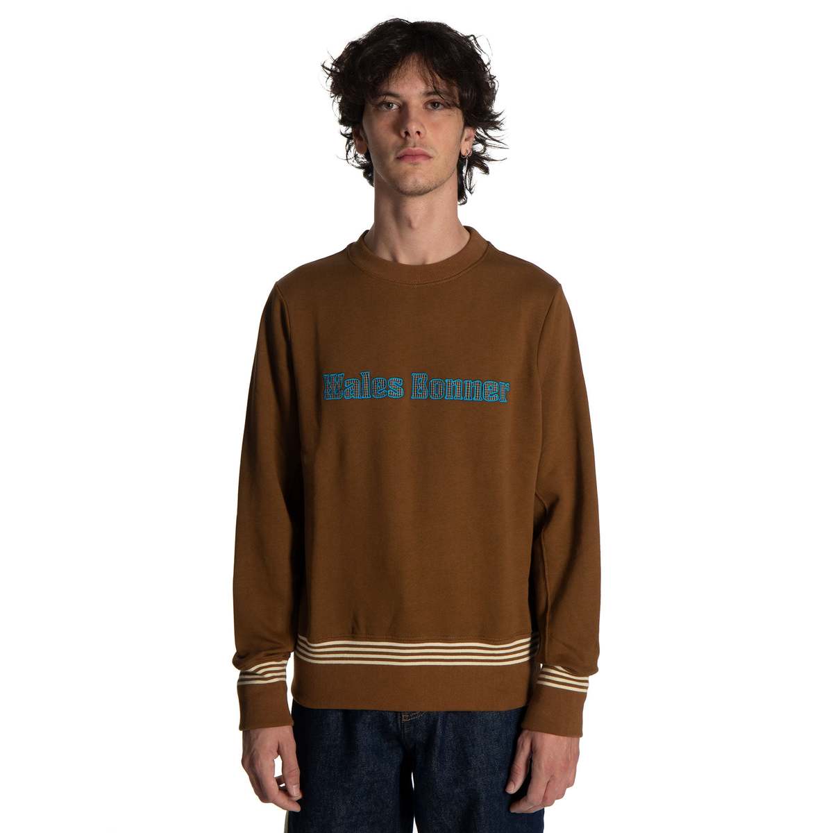 スウェット・トレーナー WALES BONNER Logo embroidery tie dye sweatshirt Wales Bonner tie-dye logo-embroidered Sweatshirt | Blue