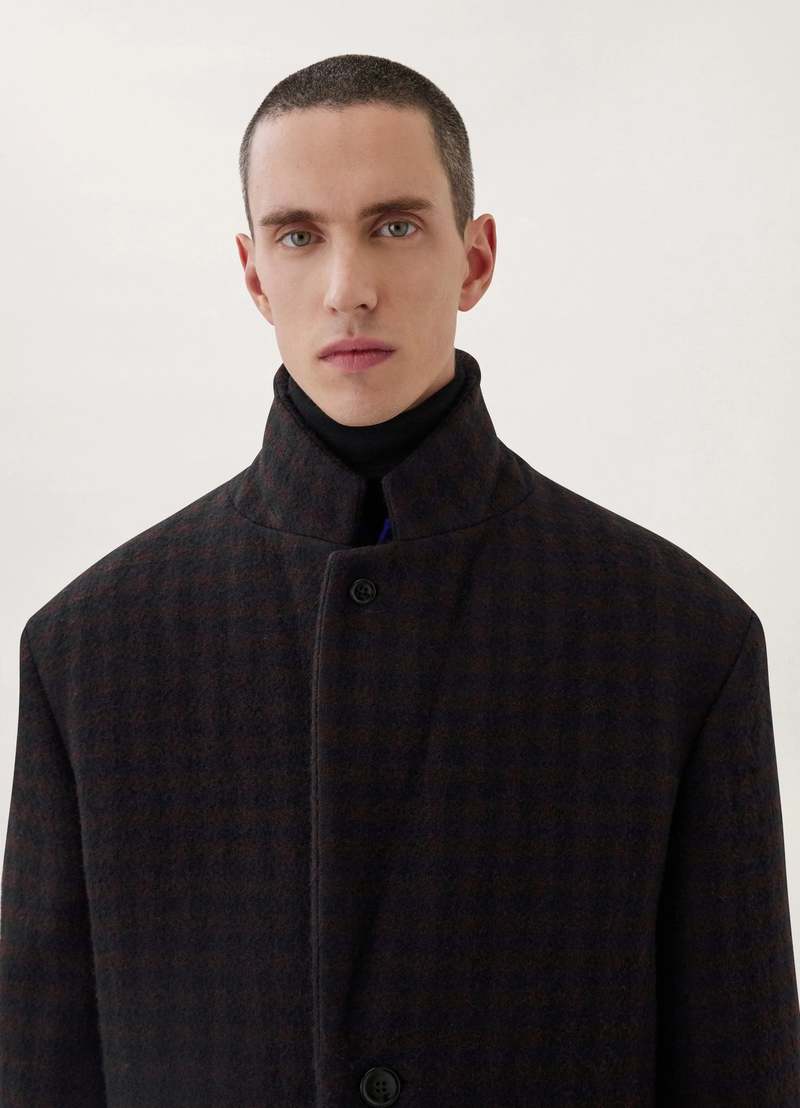 Lemaire Chesterfield Coat - Dark Brown/Marine | Garmentory