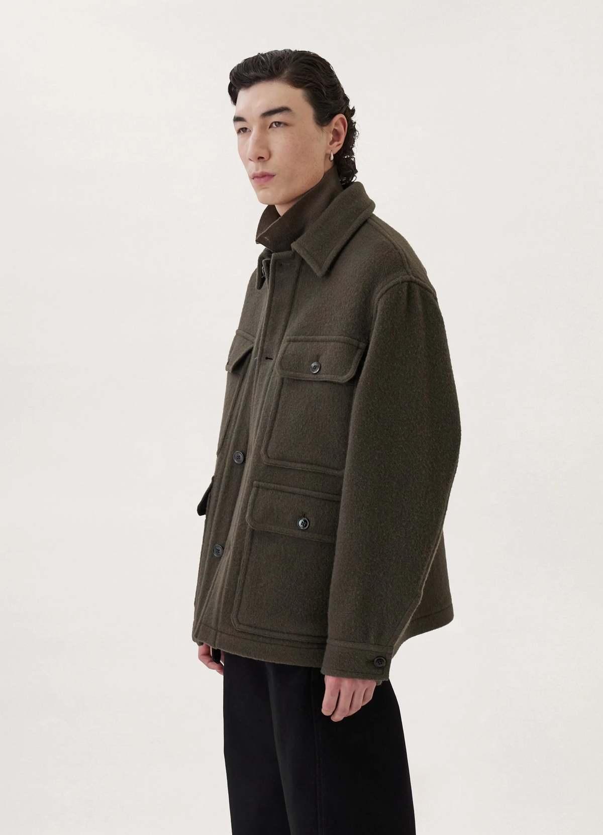 Lemaire Hunting Jacket - Pewter Green | Garmentory