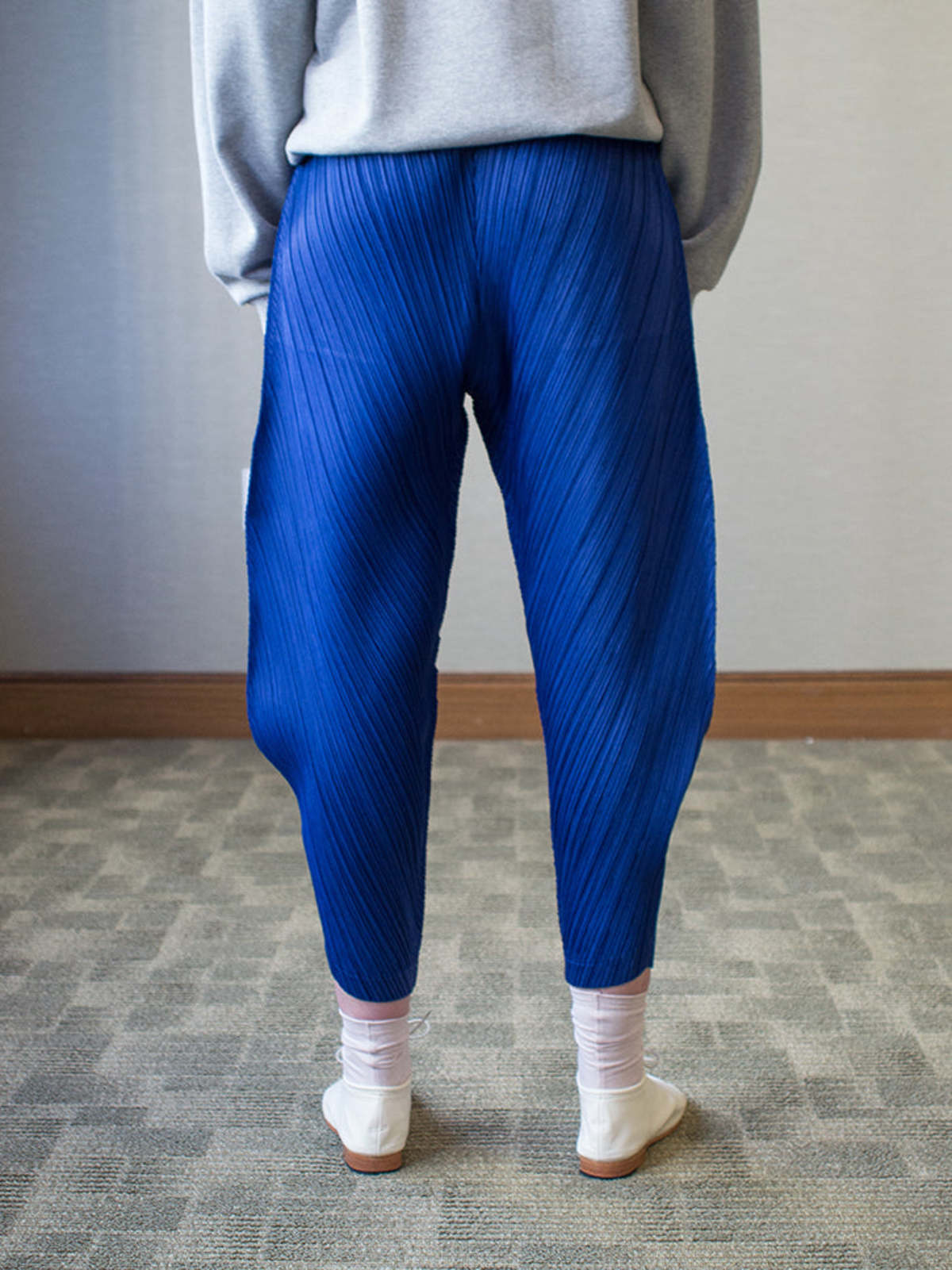 Issey Miyake Architectural Trouser, Thicker Bottom - Dark Blue