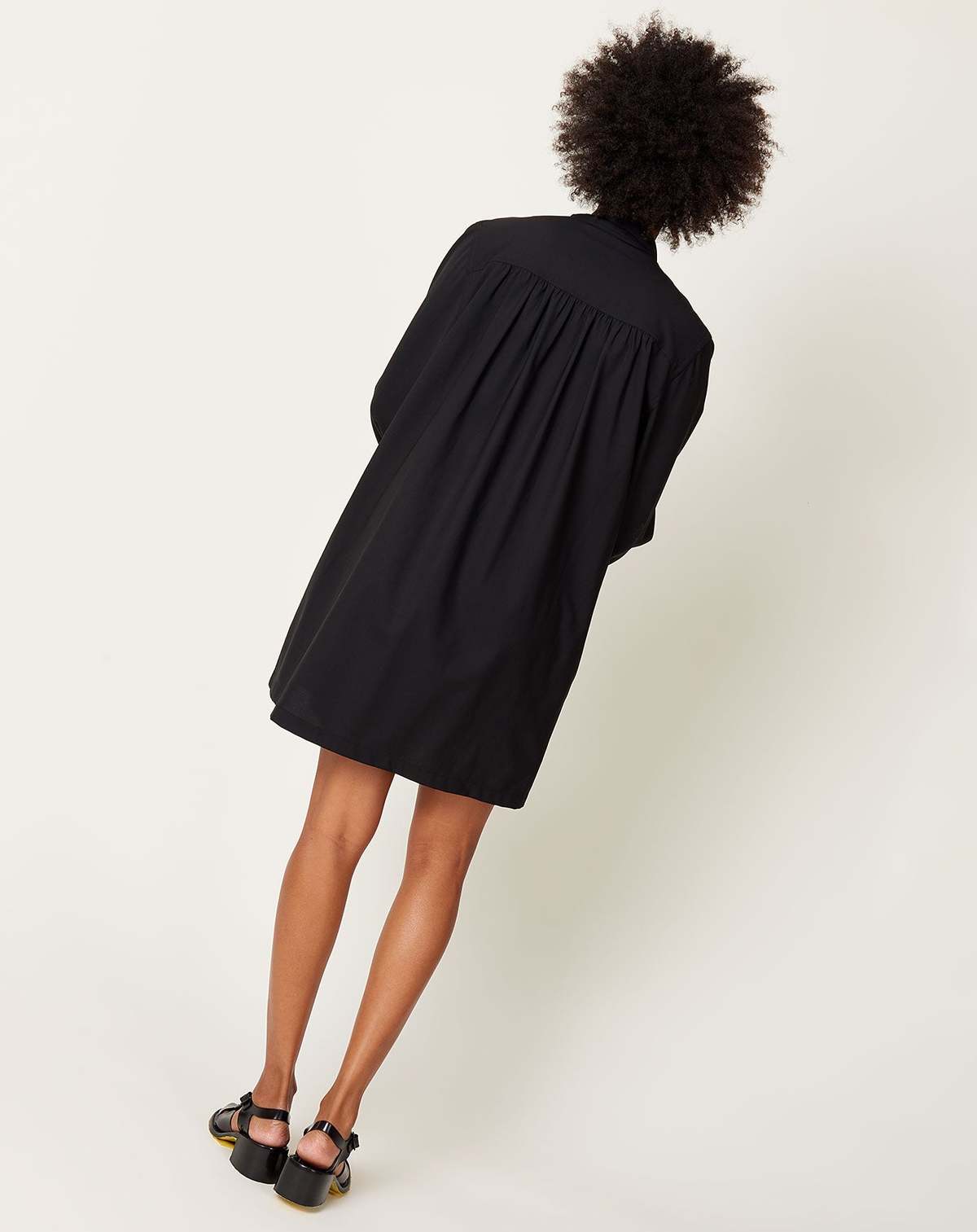 Scarf Tunic Dress in Black - Image 4 of 5