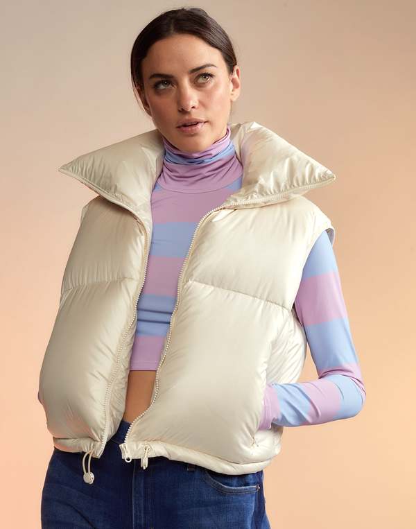 Cynthia Rowley Nylon Puffer Vest Garmentory