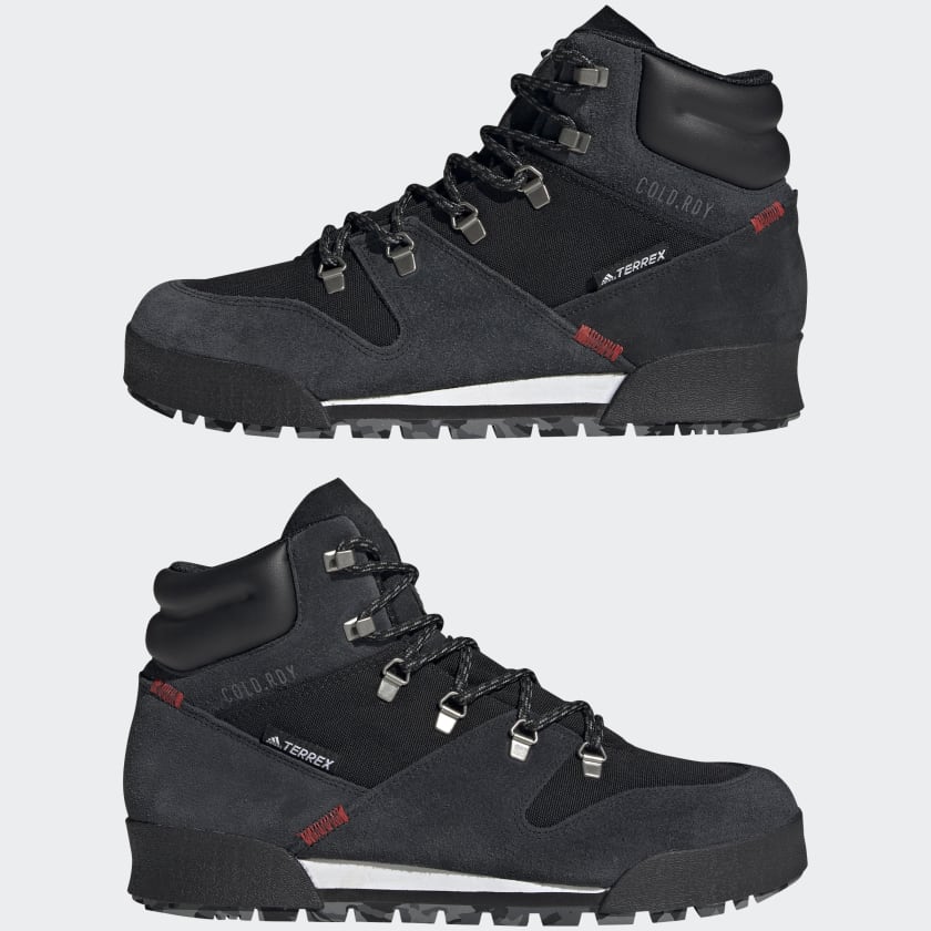 Adidas Terrex Snowpitch COLD RDY Hiking Boots - Core Black/Scarlet ...